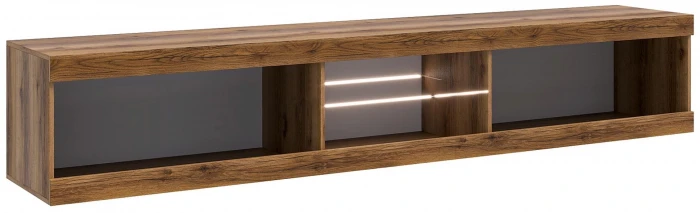 Прага Модульная Гостиная, вариант №3, Дуб Делано/Белый глянец