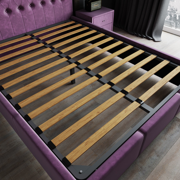 Октавия Кровать интерьерная 160 мятный ромб, ортопед