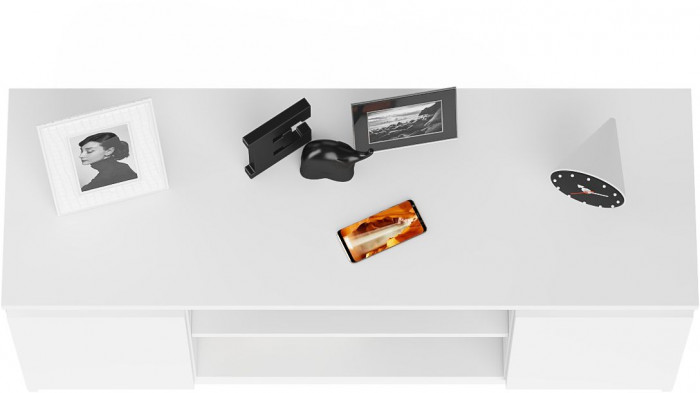 Мори Тумба ТВ МТВ1200.1, цвет белый, ШхГхВ 120,4х41х54,6 см.