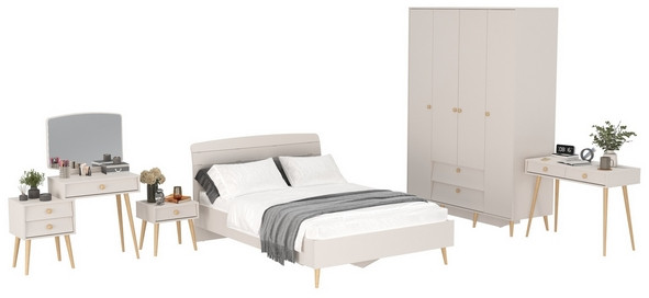 Афина Спальня 34-1400, кашемир серый