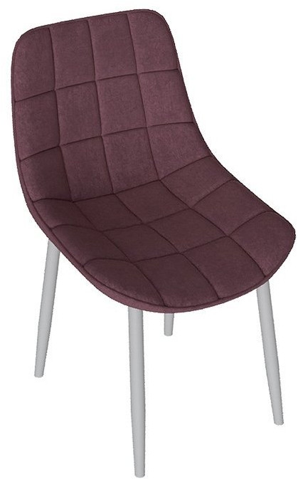 BOSTON Стул (Белый муар/Велюр V004 светло-серый)