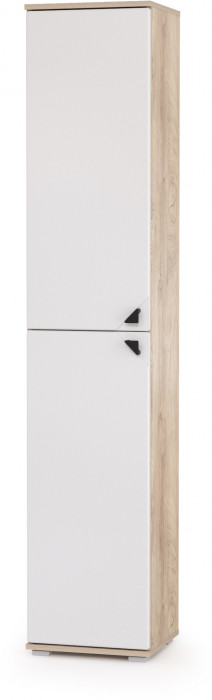 КР100 Бостон № 52, дуб эндгрейн элегантный/фасады МДФ милк рикамо софт, 13.154+13.155+13.155+13.155+13.155+13.155+13.154, 270,2х35,1х194,4 см, ун. сб.