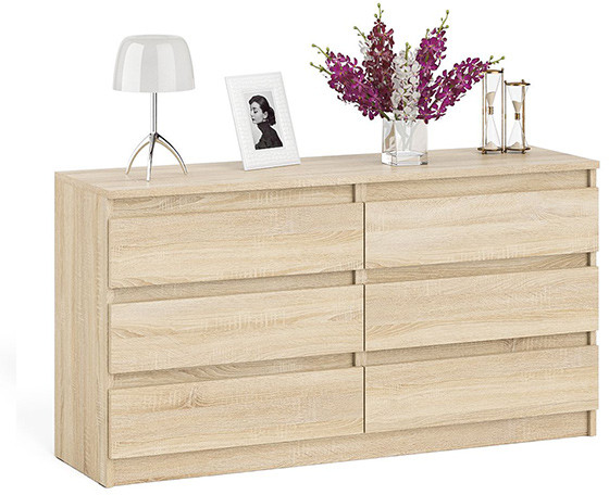 Мори Комод МК1380.6, цвет дуб сонома, ШхГхВ 138х41х73 см.