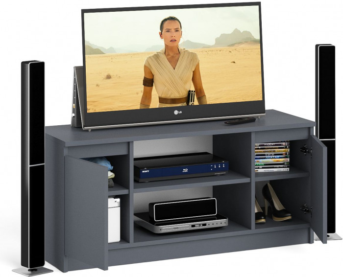 Мори Тумба ТВ МТВ1200.1, цвет графит, ШхГхВ 120,4х41х54,6 см.