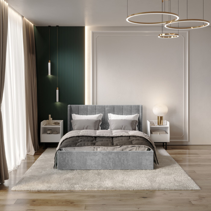 Кровать с подъемным механизмом Версаль КР-18 (1,6м), Хром