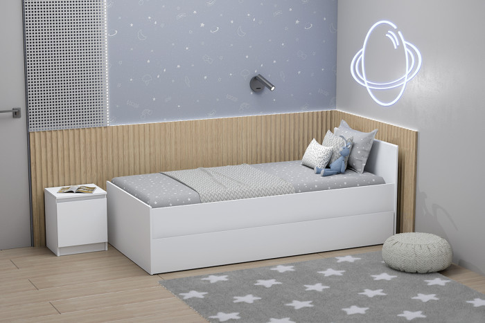 Кровать арт.015 (Выкатная часть) - Белый