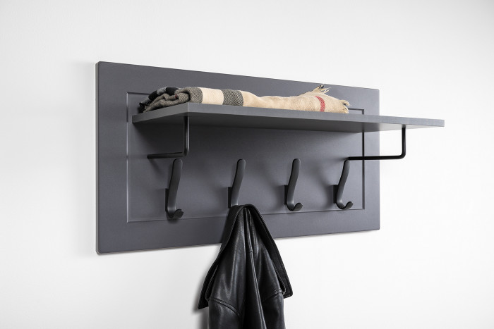 Остин Прихожая 29, цвет серый графит/дуб крафт золотой, ШхГхВ 240х54,3х229,6 см., универсальная сборка