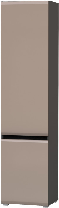 Сидней 13.200 Шкаф, цвет корпус: антрацит/фасады: МДФ веллюто капучино, ШхГхВ 50х41,3х205,2 см., универсальная сборка