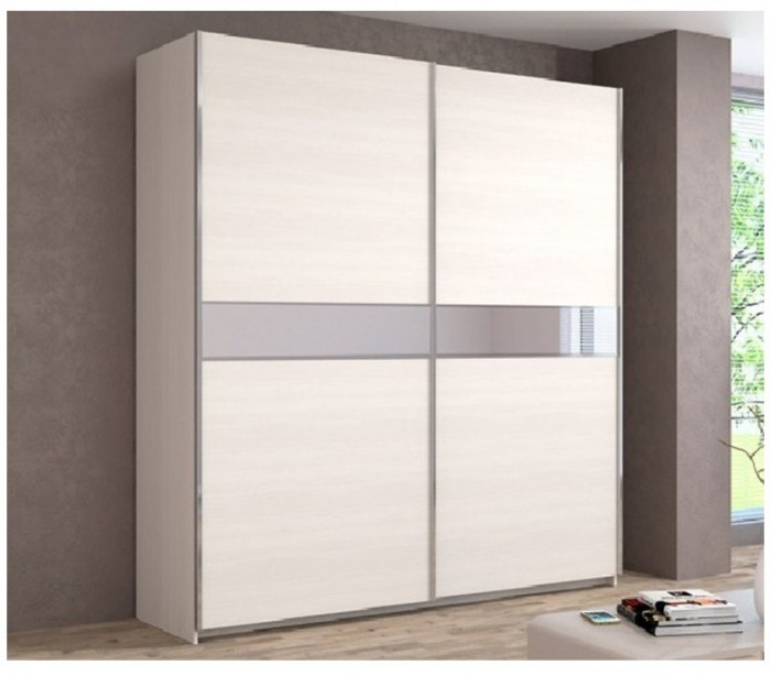 Шкаф-купе Иннэс-5 1600 Ф4/Ф4, Белый глянец