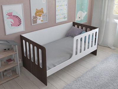 Кровать Астра 12 без ящика Белый/Дуб Шамони