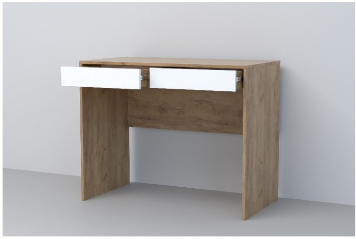 Эго Стол Ст-1 (Глянец Белый/Бетон Светлый)