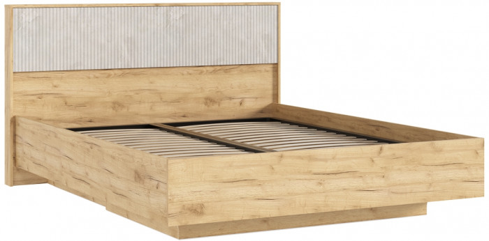 Кровать парящая с ортопед. основанием Марвэл 1,6м с подсветкой, Дуб крафт/Мальта