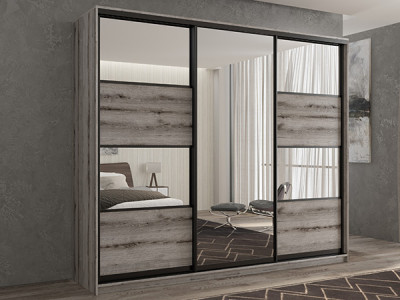 Шкаф-купе Кааппи 5 Эвок Окаменелый 180х60х230 см