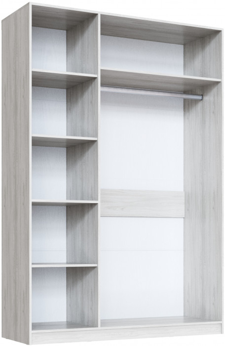 Шкаф 3-х створчатый Апполия, Ясень анкор светлый/Сандал белый