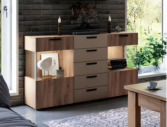 Алтея Комод, Дуб крафт/Бежевый