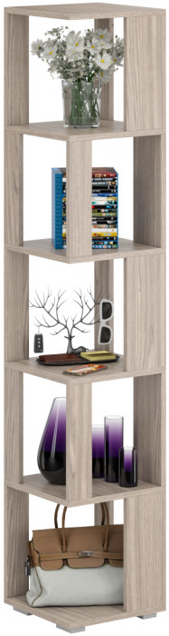 Стеллаж СВК, цвет ясень шимо светлый, ШхГхВ 35х35х179 см.