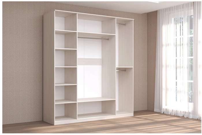 Кэт-4 Шкаф 4 створки/Зеркало (Венге)