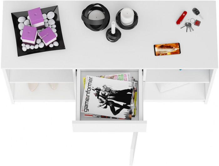 Мори Тумба ТВ МТВ1204.1, цвет белый, ШхГхВ 120,4х41х73 см.