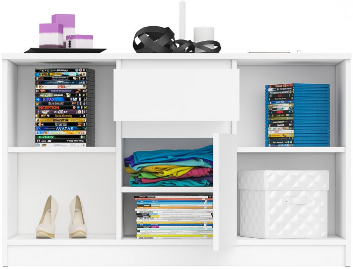 Мори Тумба ТВ МТВ1204.1, цвет белый, ШхГхВ 120,4х41х73 см.