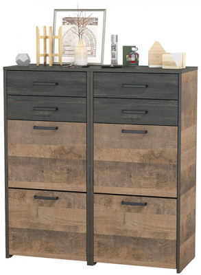 Трувор 13.241.06 Тумба для обуви + 13.241.06 Тумба для обуви, дуб гранж песочный/интра