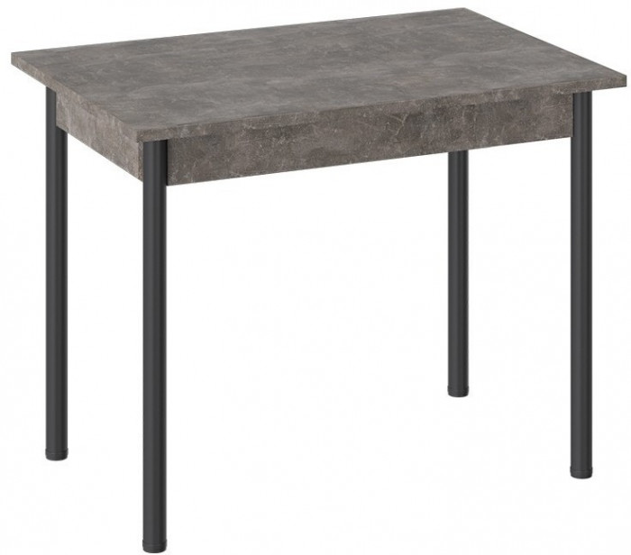 Родос Тип 1 стол с опорой d40 (Черный муар/Белый)