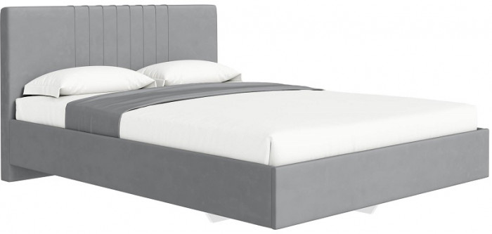 Кровать с латами Соло 180*200, Светло-серый