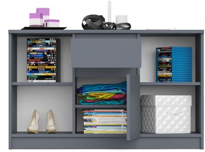 Мори Тумба ТВ МТВ1204.1, цвет графит, ШхГхВ 120,4х41х73 см.