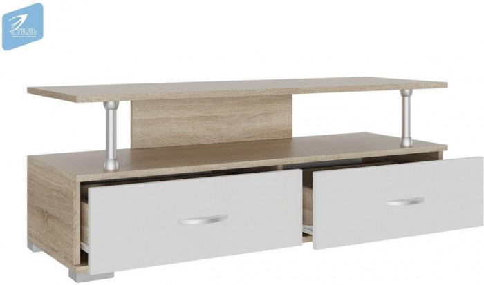 Тумба TV-5_А (Белый, Дуб сонома светлый)