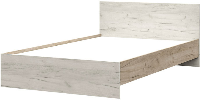 КР 556 Бася ЛДСП кровать 1200 дуб крафт серый/дуб крафт белый