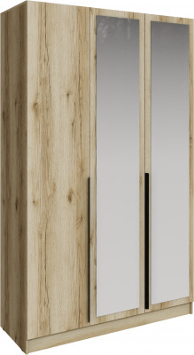Шкаф Мадрид (1,4) с зеркалом, Дуб делано