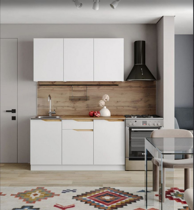 кухня Мирра 1,5 НЕВ белый/белый