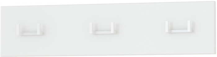 Октава 15.14.02 Вешалка + 15.14.02 Вешалка + 15.14.02 Вешалка, цвет белый шагрень, ШхГхВ 194,1х4,7х15 см.