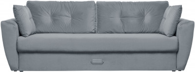 Диван еврокнижка Амстердам 160 ЛЮКС 12 ВЕЛЮР СЕРЫЙ НПБ