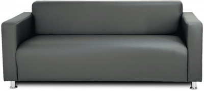 Диван прямой Томи, 200 см, экокожа, темно-серый