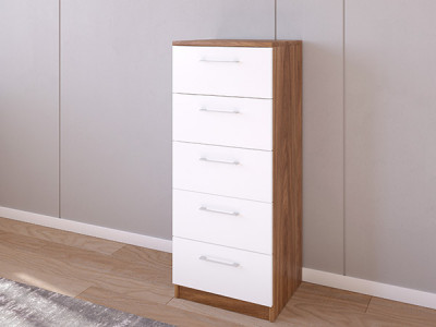 Комод 02/23 45х40х110 Кастелло Бренди/Белый