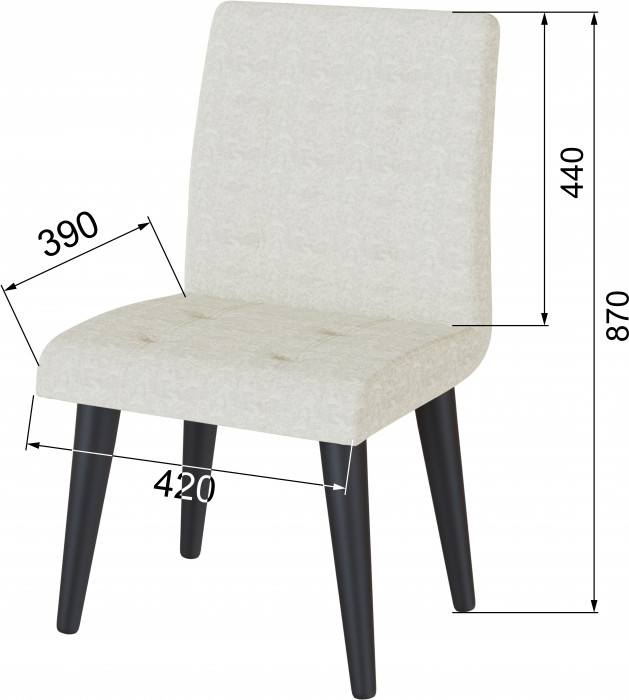 Стул Лилу снежный