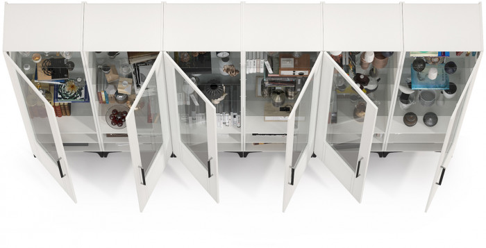 Валенсия Гостиная № 132, цвет ЛДСП белый шагрень/МДФ белый шагрень, ШхГхВ 330х38,1х225,2 см.