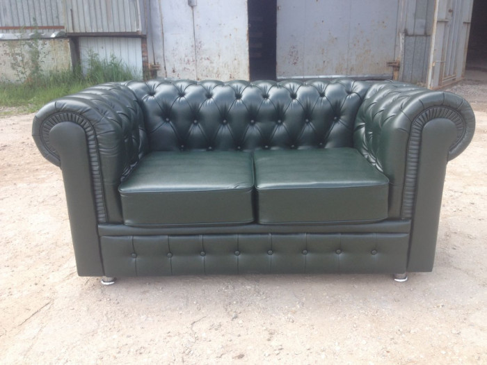 Диван Честер 2- х местный, зеленый
