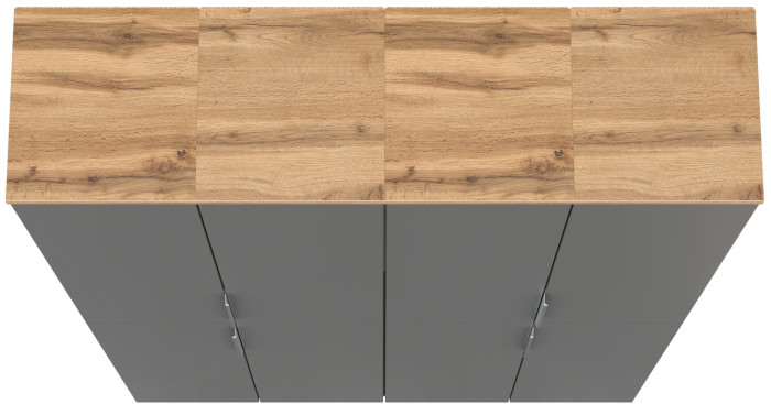 Октава Набор шкафов 45, серый графит/дуб крафт золотой/фасады МДФ серый графит