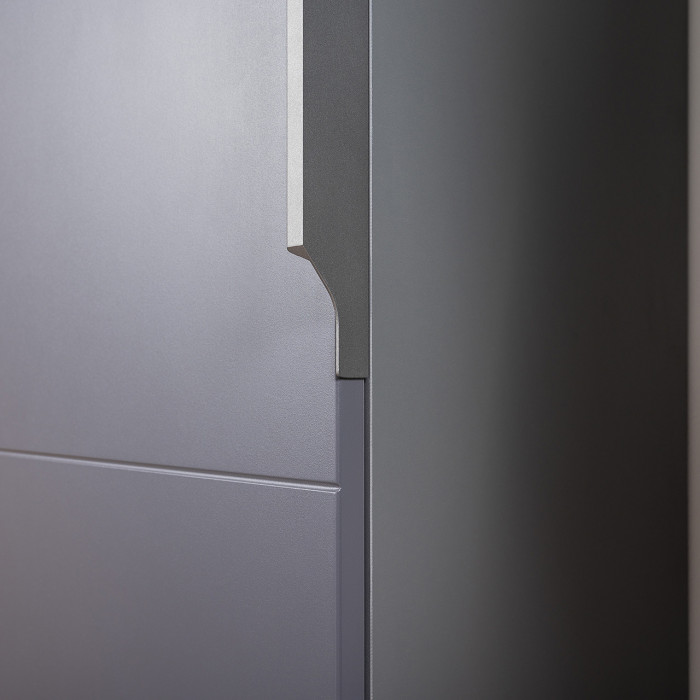 Октава Набор шкафов 45, серый графит/дуб крафт золотой/фасады МДФ серый графит