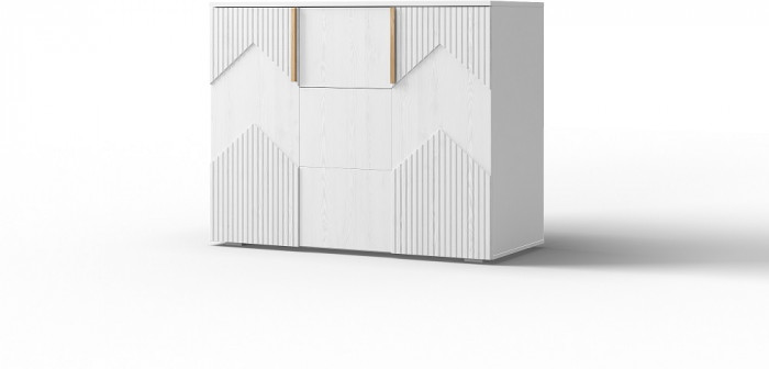 Модульная спальня "Оливия" - Белый текстурный/Ясень белый