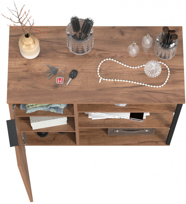 Гранд 16.222 Комод, цвет дуб крафт табачный, ШхГхВ 82х38,4х81,5 см., универсальная сборка