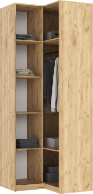 Модульная спальня Марвэл, Дуб крафт/Браш графит