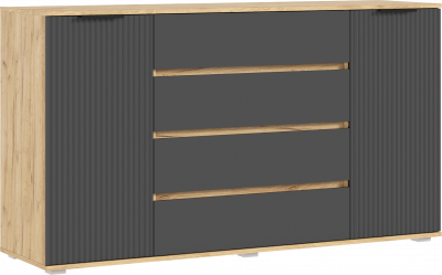 Модульная спальня Марвэл, Дуб крафт/Браш графит