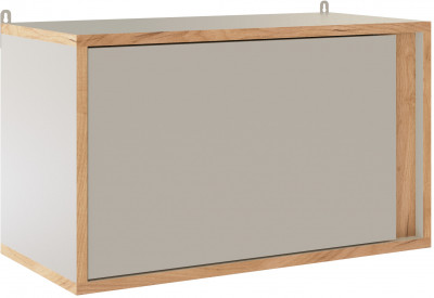 Полка навесная закрытая Асцелла, Кашемир/Крафт золотой