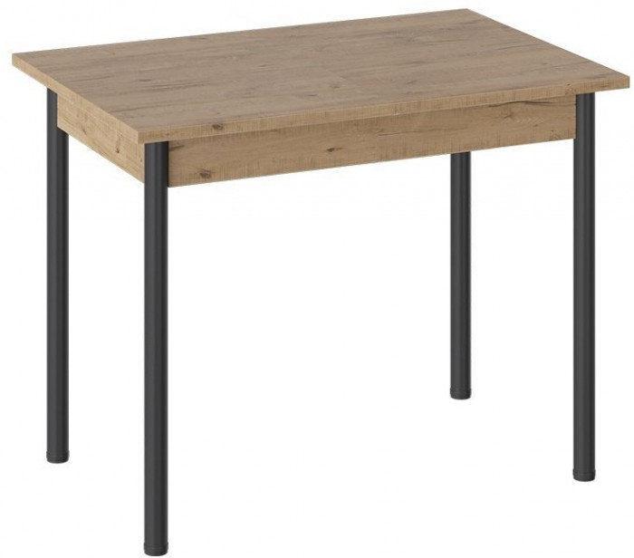 Родос Тип 1 стол с опорой d40 (Белый муар/Ателье темный)