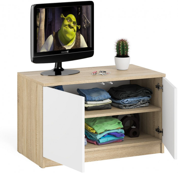 Мори Тумба/антресоль МА900.1, дуб сонома/белый