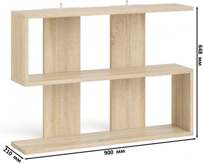 Мори Стол компьютерный МС-1 правый + Комод МК1200.6 + Полка 900, цвет дуб сонома, ШхГхВ 210,4х50х209,6 см., НЕ универсальная сборка