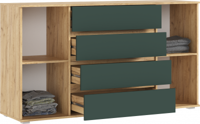 Модульная спальня Марвэл, Дуб крафт/Браш мени грин