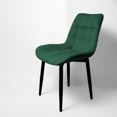 Стул &quot;Бостон&quot; черный матовый Томми 25 темно-зеленый